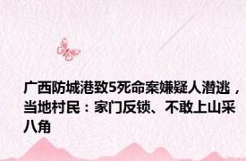 广西防城港致5死命案嫌疑人潜逃，当地村民：家门反锁、不敢上山采八角