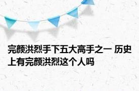 完颜洪烈手下五大高手之一 历史上有完颜洪烈这个人吗