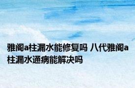 雅阁a柱漏水能修复吗 八代雅阁a柱漏水通病能解决吗