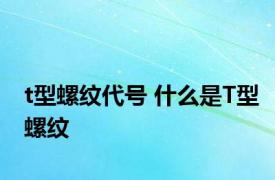 t型螺纹代号 什么是T型螺纹