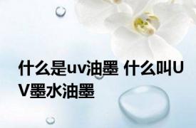 什么是uv油墨 什么叫UV墨水油墨