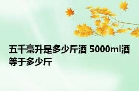 五千毫升是多少斤酒 5000ml酒等于多少斤