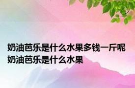 奶油芭乐是什么水果多钱一斤呢 奶油芭乐是什么水果