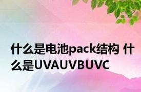 什么是电池pack结构 什么是UVAUVBUVC