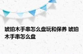 琥珀木手串怎么盘玩和保养 琥珀木手串怎么盘