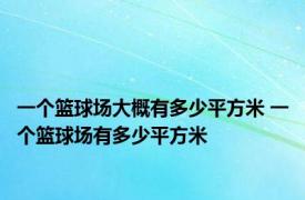 一个篮球场大概有多少平方米 一个篮球场有多少平方米