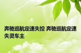 奔驰巡航定速失控 奔驰巡航定速失灵车主