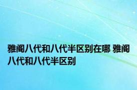 雅阁八代和八代半区别在哪 雅阁八代和八代半区别