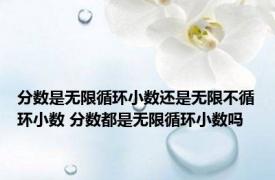 分数是无限循环小数还是无限不循环小数 分数都是无限循环小数吗