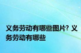 义务劳动有哪些图片? 义务劳动有哪些