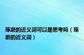 琢磨的近义词可以是思考吗（琢磨的近义词）