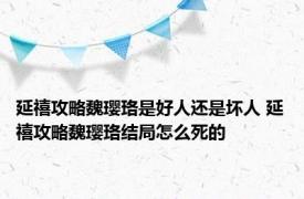 延禧攻略魏璎珞是好人还是坏人 延禧攻略魏璎珞结局怎么死的