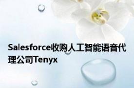 Salesforce收购人工智能语音代理公司Tenyx