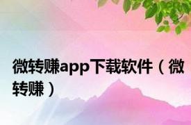 微转赚app下载软件（微转赚）