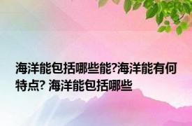 海洋能包括哪些能?海洋能有何特点? 海洋能包括哪些