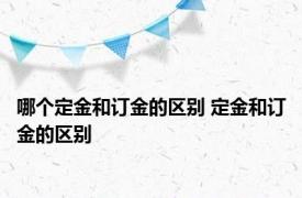 哪个定金和订金的区别 定金和订金的区别