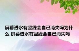 屏幕进水有竖线会自己消失吗为什么 屏幕进水有竖线会自己消失吗