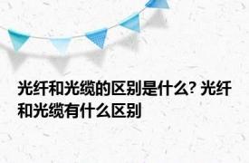 光纤和光缆的区别是什么? 光纤和光缆有什么区别