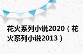 花火系列小说2020（花火系列小说2013）