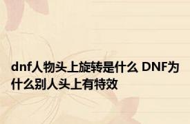 dnf人物头上旋转是什么 DNF为什么别人头上有特效