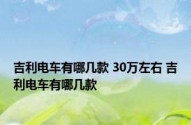 吉利电车有哪几款 30万左右 吉利电车有哪几款