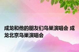 成龙和他的朋友们鸟巢演唱会 成龙北京鸟巢演唱会 