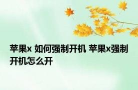 苹果x 如何强制开机 苹果x强制开机怎么开