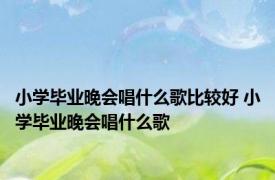 小学毕业晚会唱什么歌比较好 小学毕业晚会唱什么歌