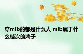 穿mlb的都是什么人 mlb属于什么档次的牌子