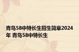 青岛58中特长生招生简章2024年 青岛58中特长生 