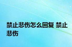 禁止悲伤怎么回复 禁止悲伤 