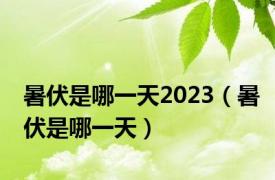 暑伏是哪一天2023（暑伏是哪一天）