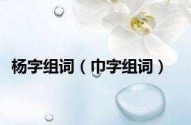 杨字组词（巾字组词）