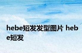 hebe短发发型图片 hebe短发 