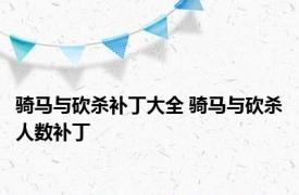 骑马与砍杀补丁大全 骑马与砍杀人数补丁 