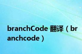 branchCode 翻译（branchcode）