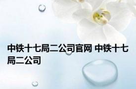 中铁十七局二公司官网 中铁十七局二公司 