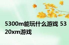 5300m能玩什么游戏 5320xm游戏 