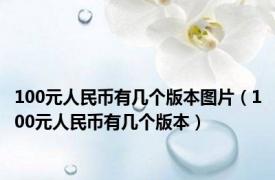 100元人民币有几个版本图片（100元人民币有几个版本）