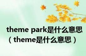 theme park是什么意思（theme是什么意思）