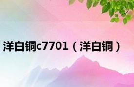 洋白铜c7701（洋白铜）