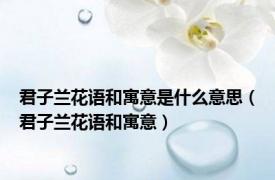 君子兰花语和寓意是什么意思（君子兰花语和寓意）