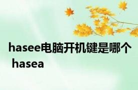 hasee电脑开机键是哪个 hasea 