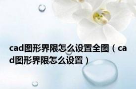 cad图形界限怎么设置全图（cad图形界限怎么设置）