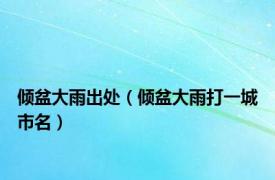 倾盆大雨出处（倾盆大雨打一城市名）