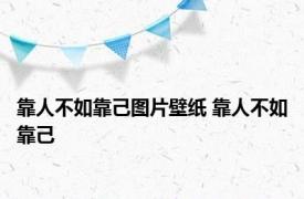 靠人不如靠己图片壁纸 靠人不如靠己 