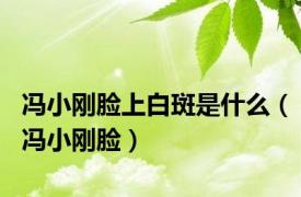 冯小刚脸上白斑是什么（冯小刚脸）