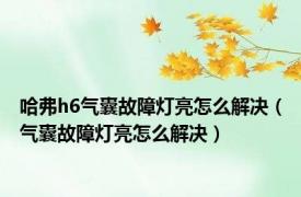 哈弗h6气囊故障灯亮怎么解决（气囊故障灯亮怎么解决）