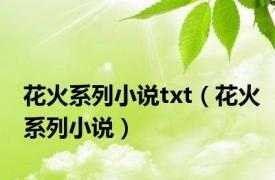 花火系列小说txt（花火系列小说）