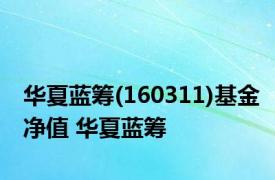 华夏蓝筹(160311)基金净值 华夏蓝筹 